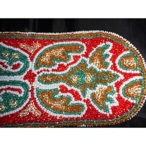 VINTAGE SPARKLING 1940's BELGIUM HAND BEADED EYEGLASSES SUNGLASSES CASE